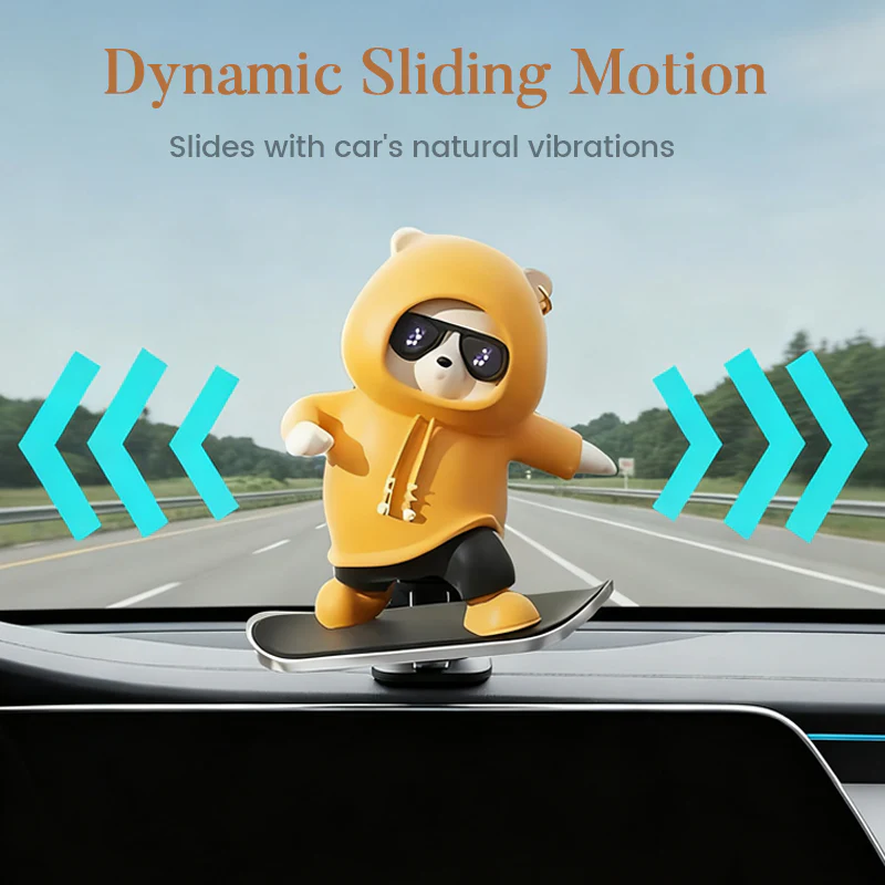 SkateBear – Lustiges Skateboard-Bär Autoornament | 1+1 GRATIS - Image 12
