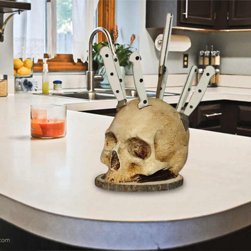SkullArt – Kreativer Resin Schädel Messerhalter - Image 6
