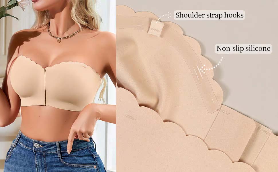 SlipFree™ – Nahtloser Bandeau-BH mit Vorderverschluss | 1+1 GRATIS - Image 18