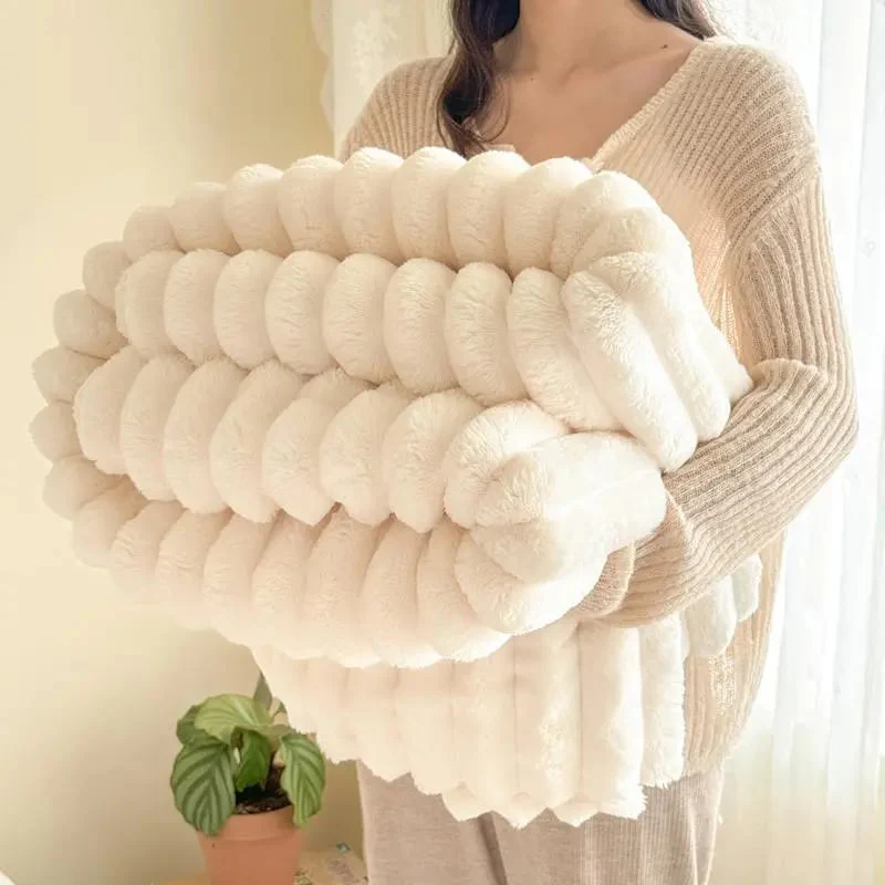 SnuggleHaven – Dicke Plüschdecke mit Kaninchenmotiv - Image 11