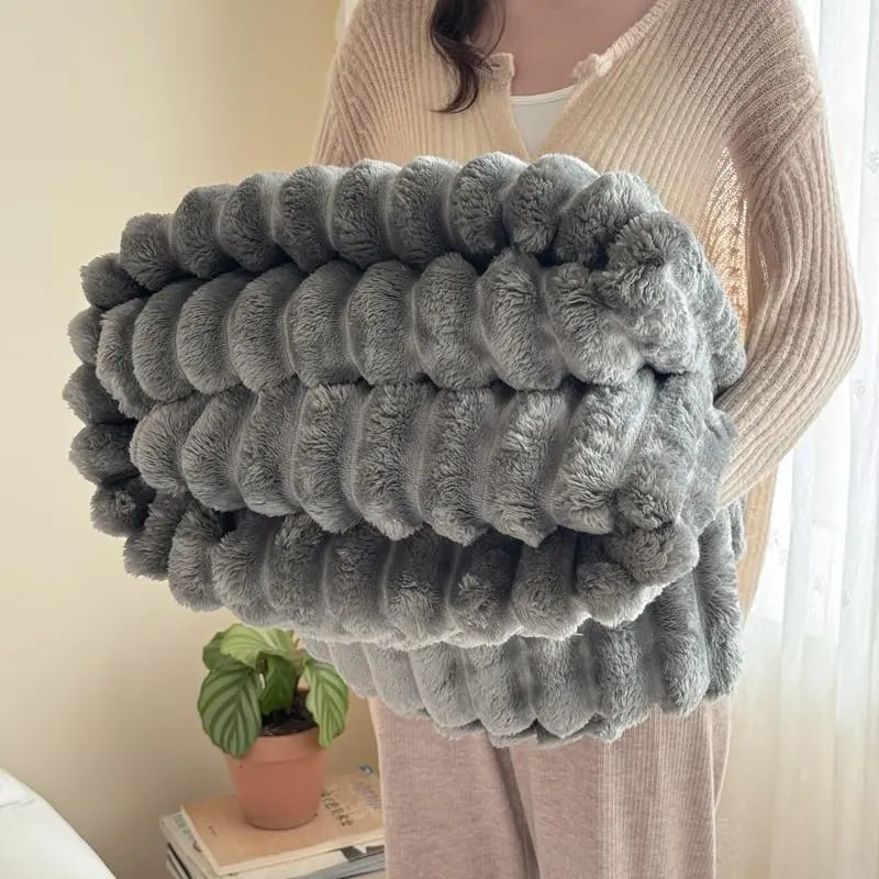 SnuggleHaven – Dicke Plüschdecke mit Kaninchenmotiv - Image 15