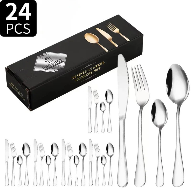 SteelElegance™ – 24-teiligen Edelstahl-Besteckset | 50% Rabatt - Image 5