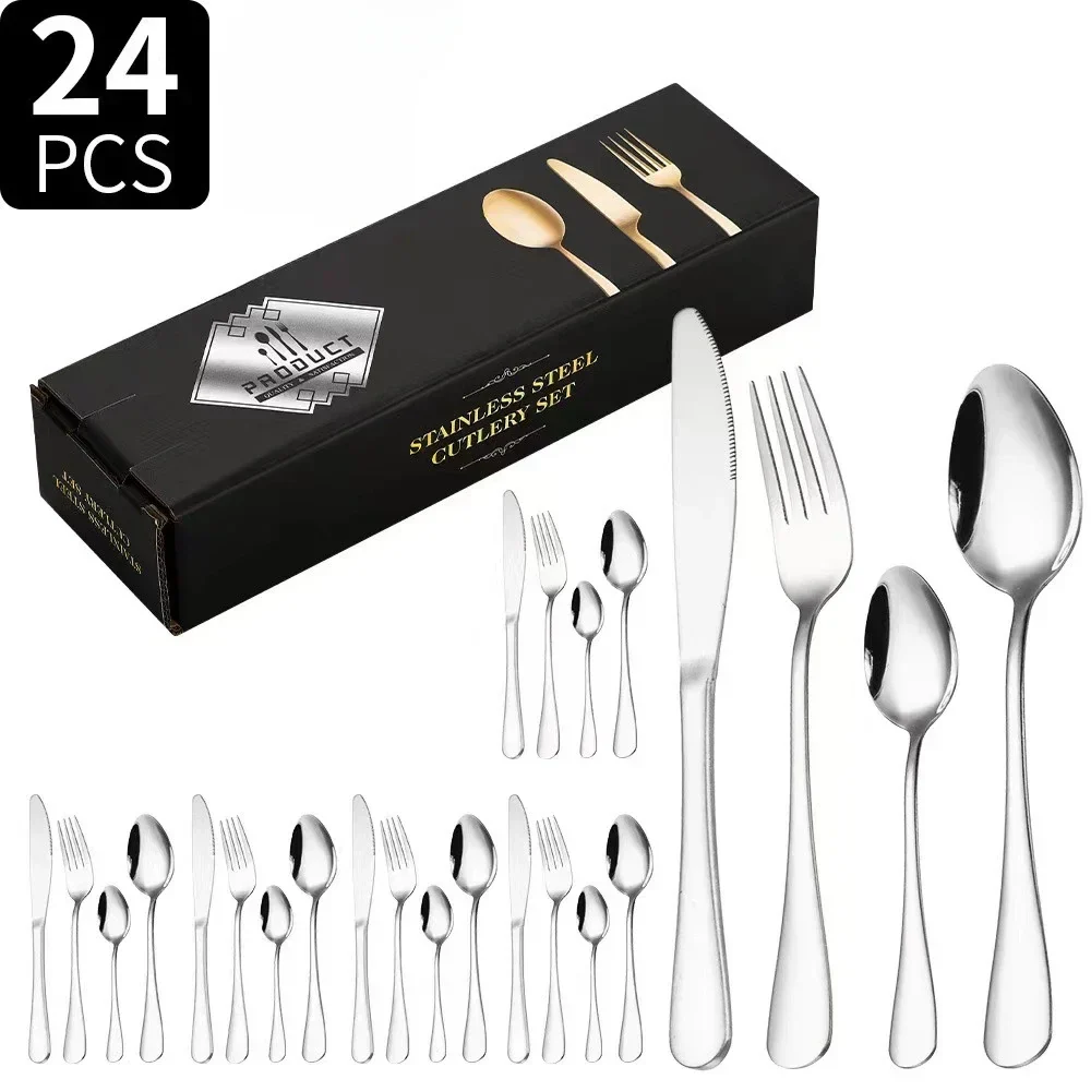 SteelElegance™ – 24-teiligen Edelstahl-Besteckset | 50% Rabatt - Image 7