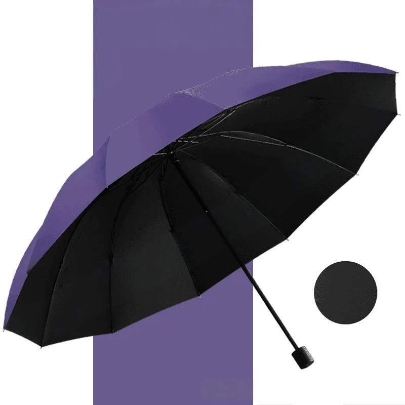StormShield – 12-Rippen Faltbarer Winddichter Regenschirm - Image 13