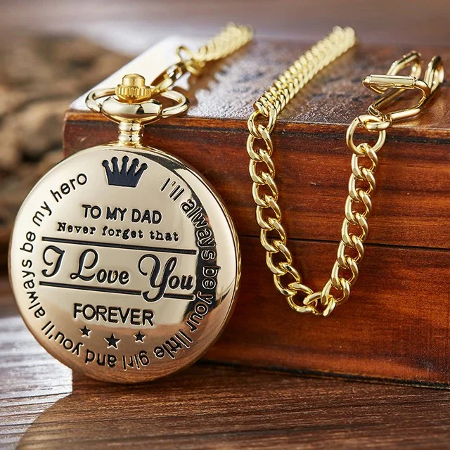 Taschenuhr Herren Silber - Elegantes Design mit Kette, Personalisierbar