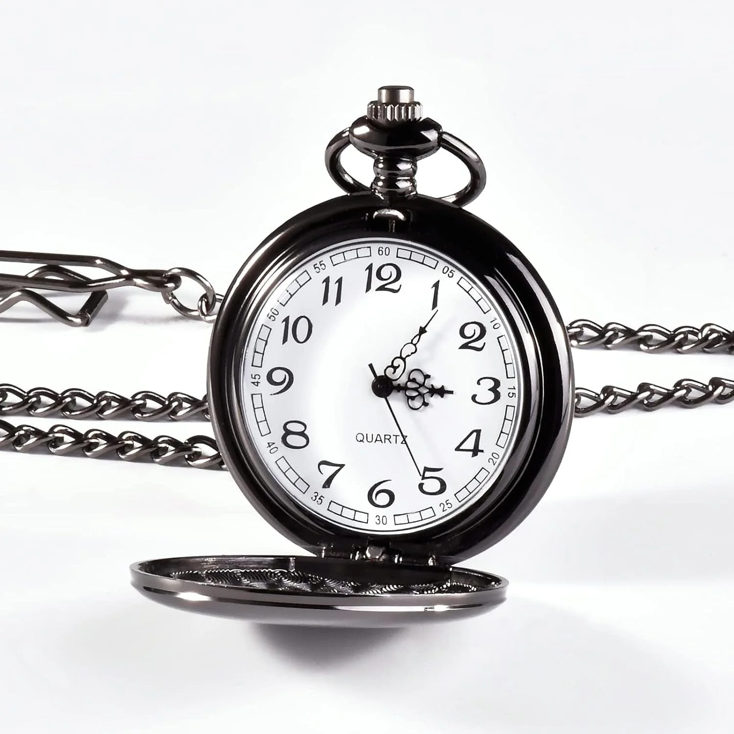 Taschenuhr Herren Silber - Elegantes Design mit Kette, Personalisierbar - Image 3