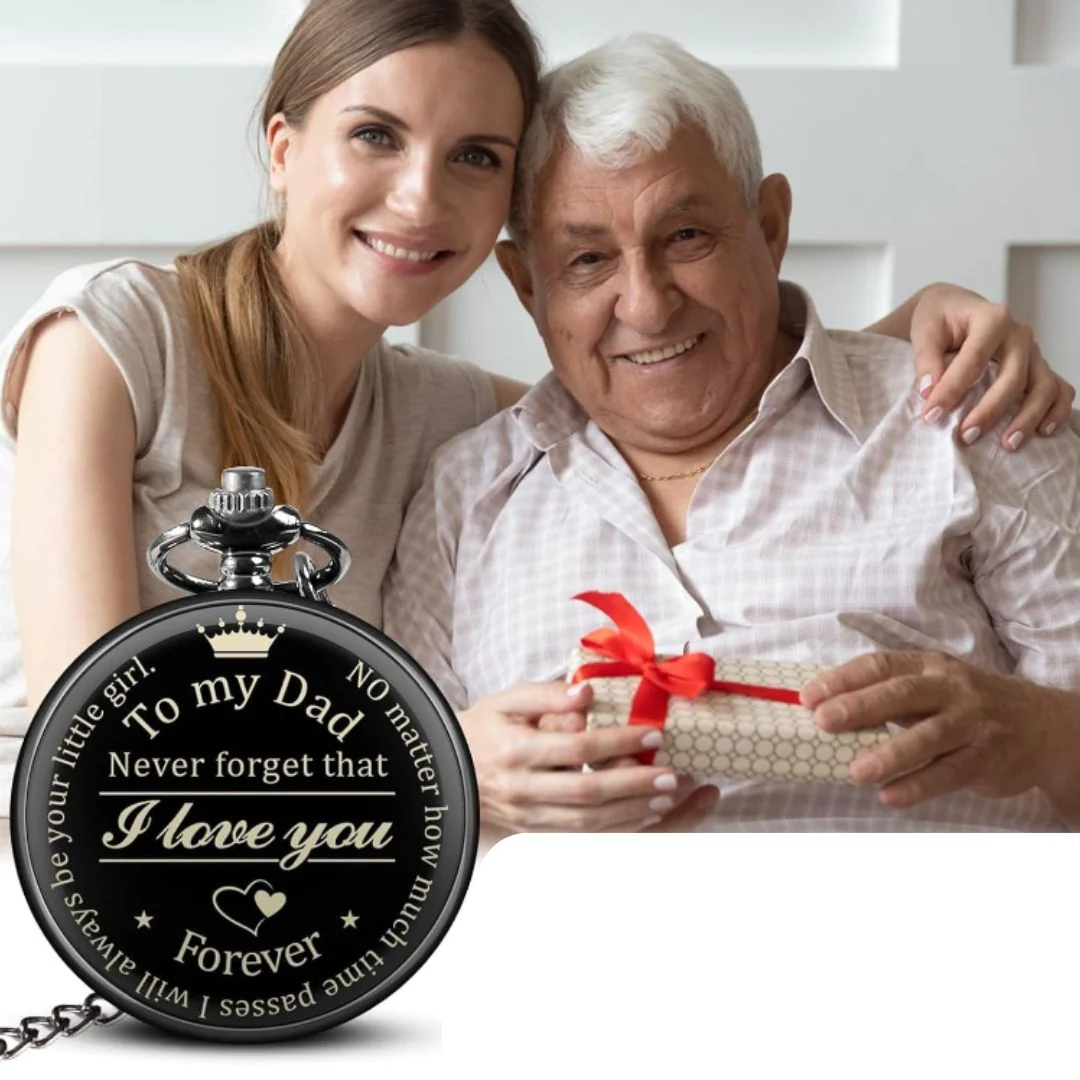 Taschenuhr Herren Silber - Elegantes Design mit Kette, Personalisierbar - Image 4