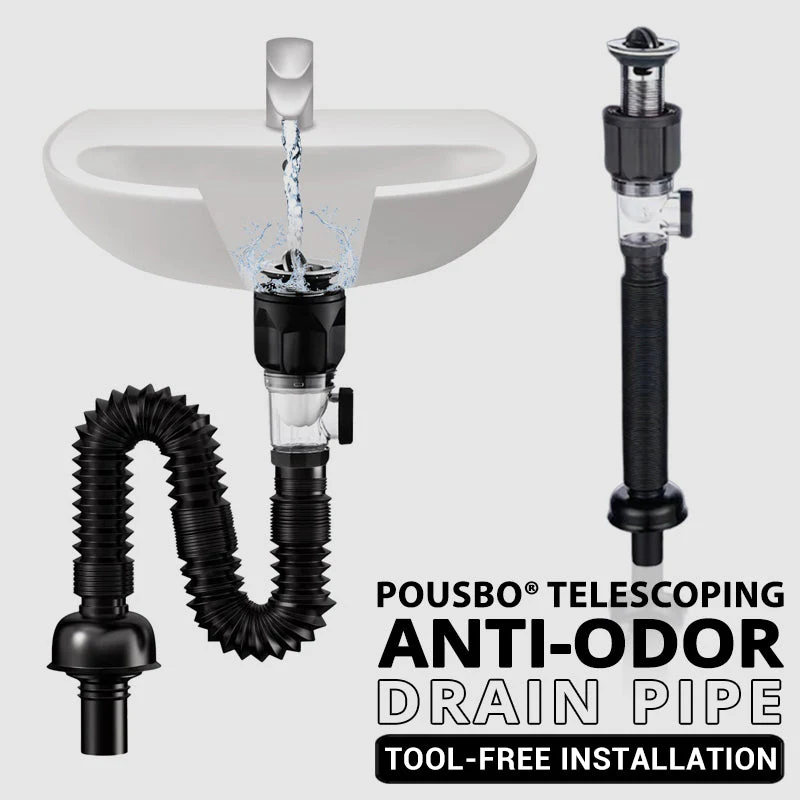 DrainPro – Teleskop Geruchsverschluss Rohr | 1+1 GRATIS