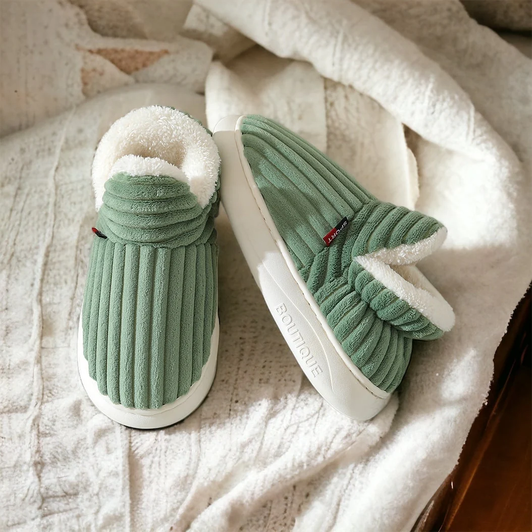Therapeutische flauschige Fleece Winter Sloffen - Image 8