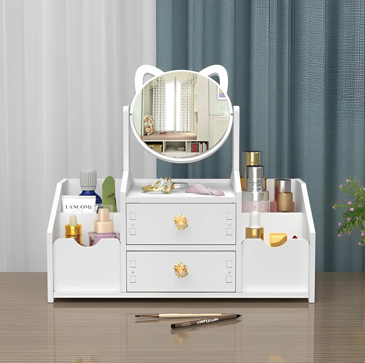 Tischspiegel Aufbewahrung Makeup Box mit Schublade - Image 9