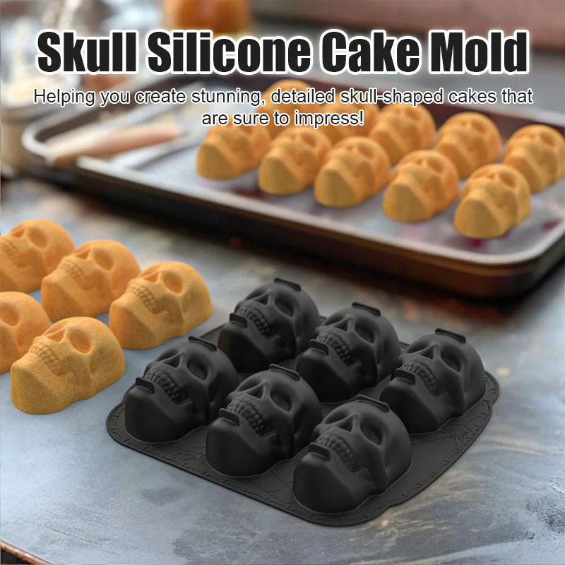 🎃 Totenkopf-Silikonform für Kuchen – Kreative Backideen für jeden Anlass! 💀 | 50% RABATT - Image 2