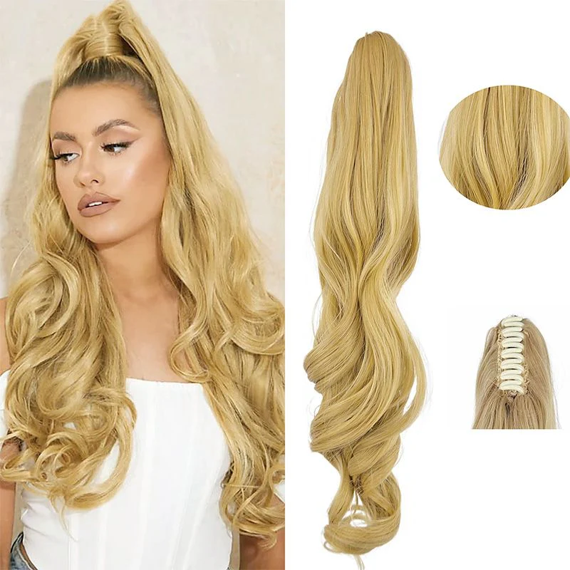 đ„Traumhaft gewellter Pferdeschwanz HaarverlĂ€ngerung mit Clips - Image 2
