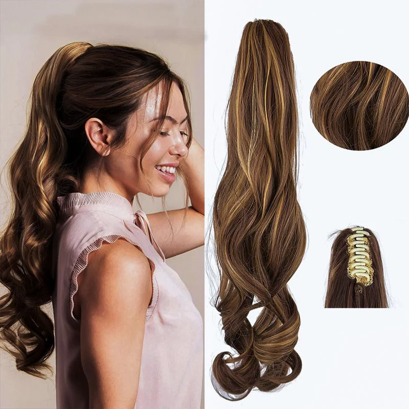 đ„Traumhaft gewellter Pferdeschwanz HaarverlĂ€ngerung mit Clips - Image 5