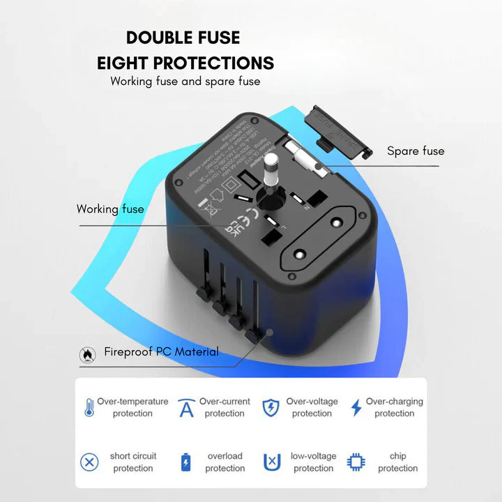 Universal 100V-220V Smart Travel Adapter Spannungswandler - Image 13