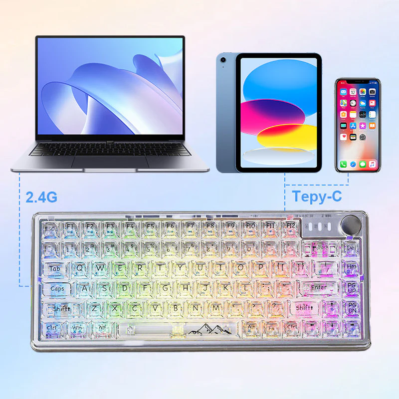 Universal transparente mechanische Tastatur mit RGB Hintergrundbeleuchtung - Image 6