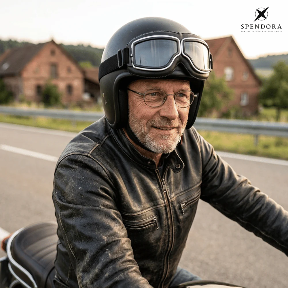 RideGuard — Vintage Motorradbrille | 50% RABATT