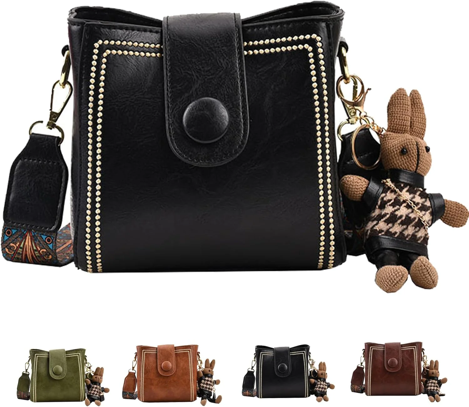 Vintage Fashion Tasche mit verstellbarem breitem Schulterriemen - Image 2