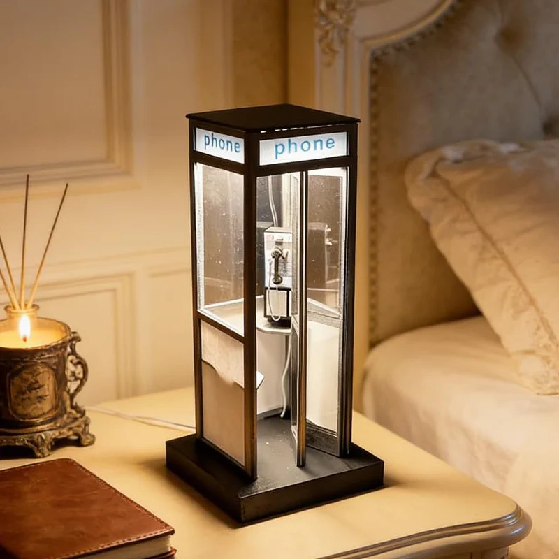 Vintage Telefonzellenlampe – Tauchen Sie ein in Nostalgie - Image 3