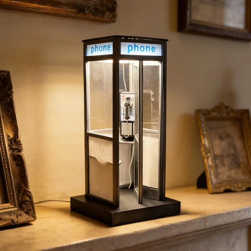 Vintage Telefonzellenlampe – Tauchen Sie ein in Nostalgie - Image 4