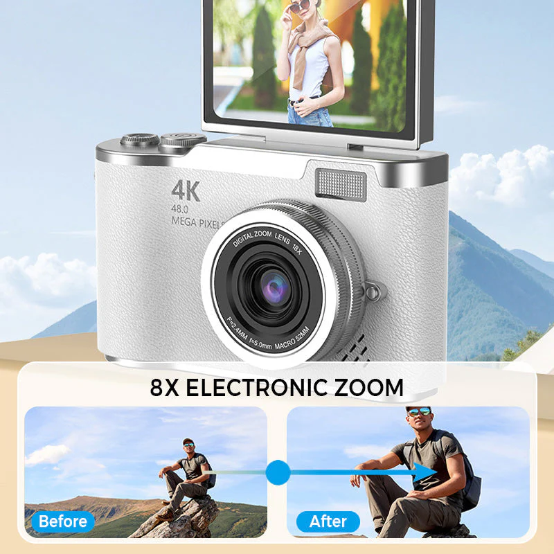 VisionFlip™ 4K HD Digitalkamera mit Schwenkbarem Bildschirm - Image 3