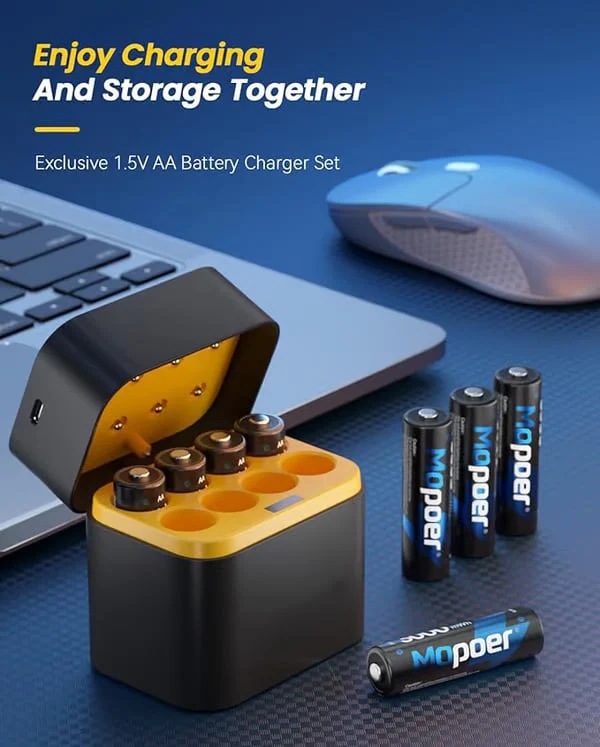 VoltMate – Lithium-Ionen-Batterie mit integriertem Ladegerät | ohne Batterien