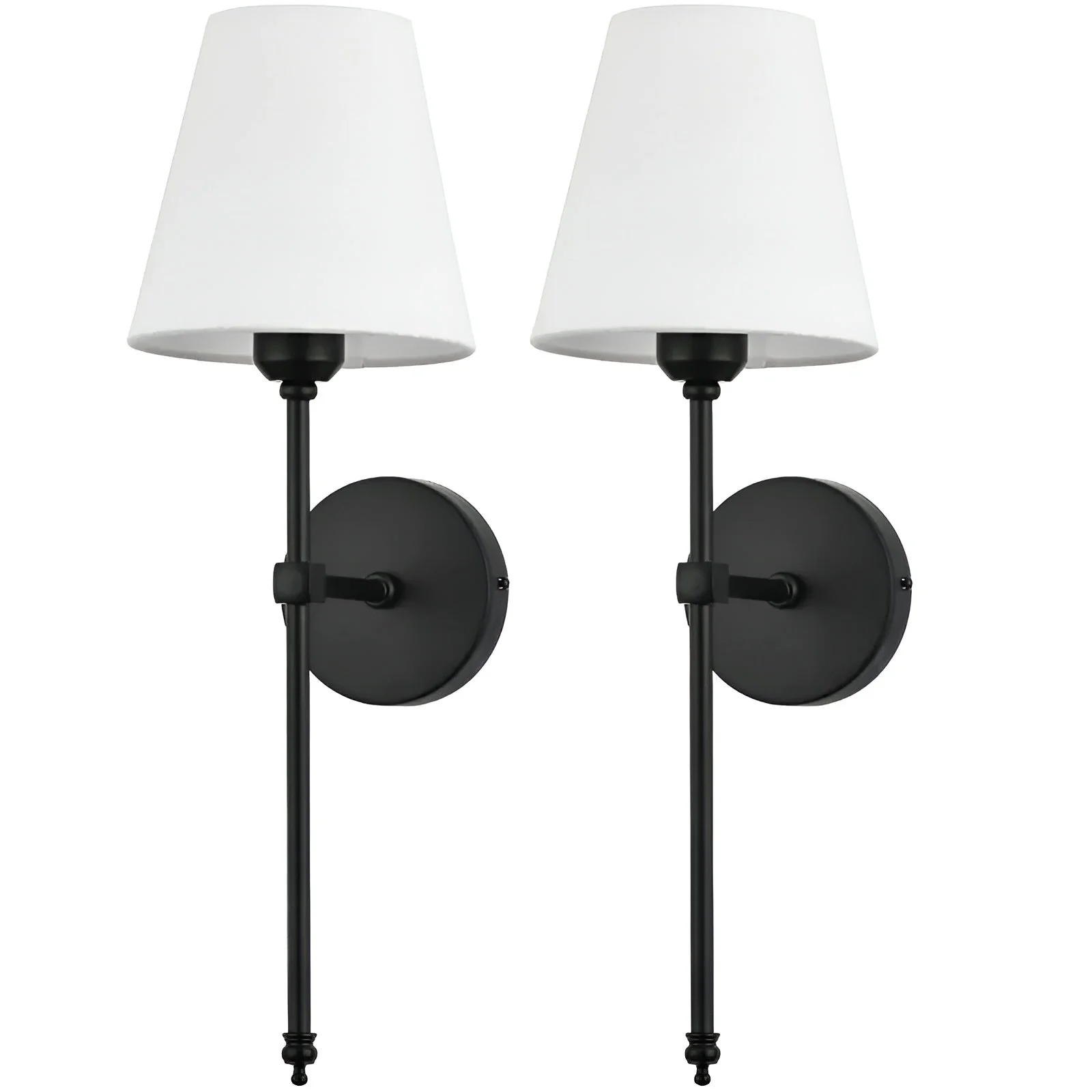 Wandleuchte aus Metall mit Stoffbezug - Image 8