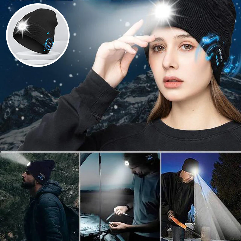Warme Winter-Bluetooth-Mütze mit LED-Musik - Image 10